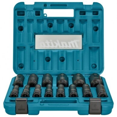 1/2" smūginių sukimo galvučių rinkinys MAKITA E-16586, 14vnt.