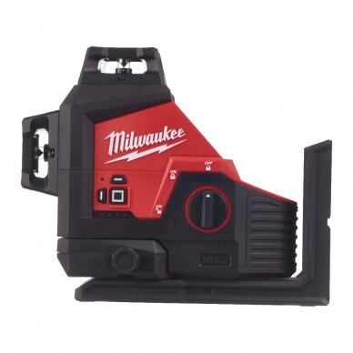 3-jų plokštumų lazerinis nivelyras Milwaukee M12 3PL-0C