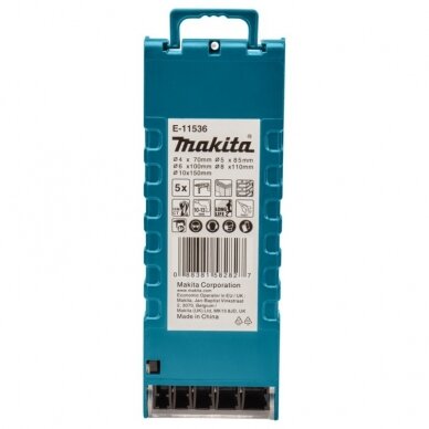 5 dalių grąžtų mūrui rinkinys MAKITA E-11536 2