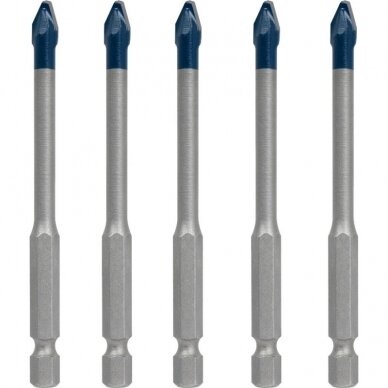 5 dalių grąžtų rinkinys stogo čerpėms BOSCH Expert Hex-9 HardCeramic