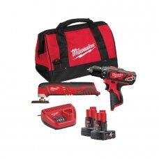 Akumuliatorinių įrankių komplektas Milwaukee M12 BPP2D-402C