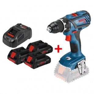 Akumuliatorinis suktuvas-gręžtuvas BOSCH GSR 18V-28 LB su priedais