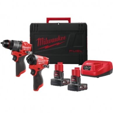 Akumuliatorinių įrankių rinkinys Milwaukee M12 FPP2A2-402X