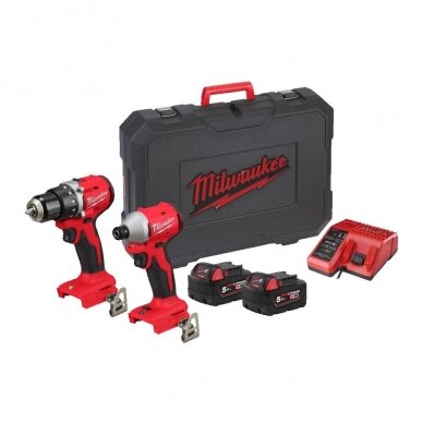 Akumuliatorinių suktuvų rinkinys Milwaukee M18 BLCPP2B-502C