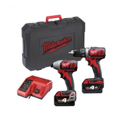 Akumuliatorinių suktukų komplektas Milwaukee M18 BPP2D-402C