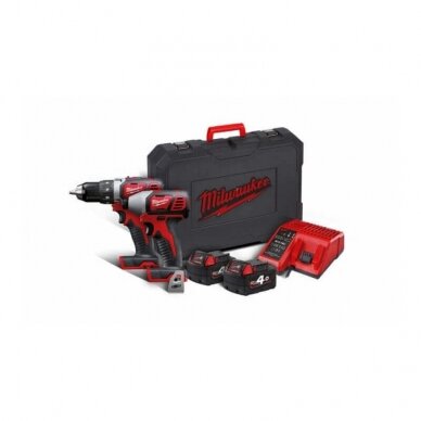 Akumuliatorinių suktukų komplektas Milwaukee M18 BPP2D-402C 1