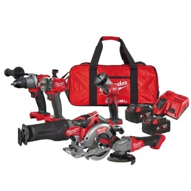 Akumuliatorinių įrankių rinkinys Milwaukee M18 FPP6L2-502B