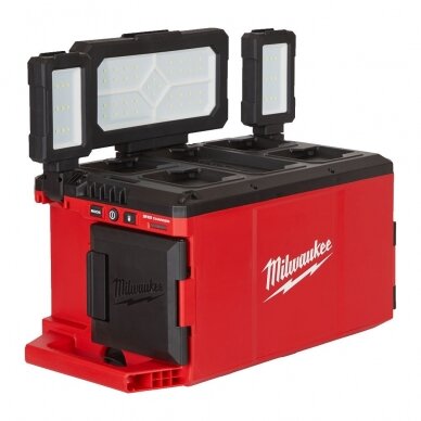 Akumuliatorinis šviestuvas / įkroviklis Milwaukee M18 Poalc-0 M18 Packout 1