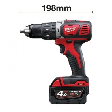 Akumuliatorinis smūginis gręžtuvas Milwaukee M18 BPD-402C 1