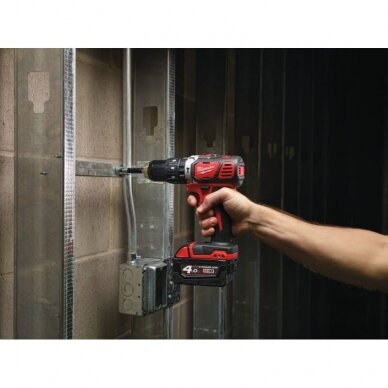 Akumuliatorinis smūginis gręžtuvas Milwaukee M18 BPD-402C 4