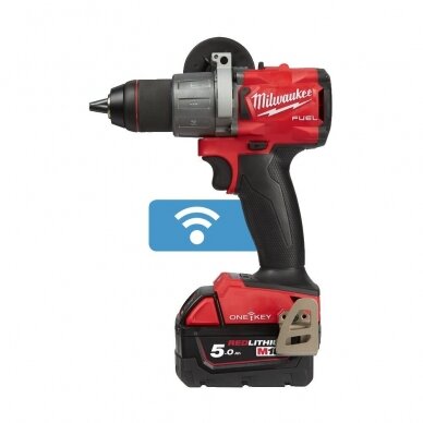 Akumuliatorinis smūginis gręžtuvas MILWAUKEE M18 ONEPD2-502X 18V 2x5,0Ah