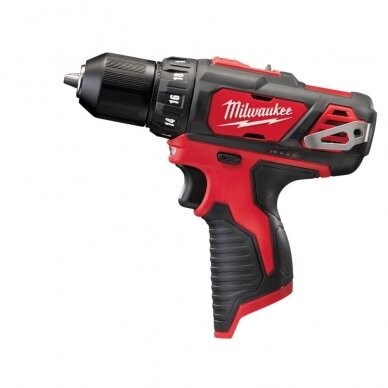 Akumuliatorinis gręžtuvas Milwaukee M12 BDD-0C su lagaminu 1