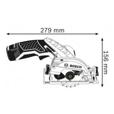 Akumuliatorinis diskinis pjūklas BOSCH GKS 12V-26 1