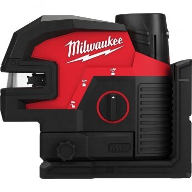 Akumuliatorinis lazerinis nivelyras Milwaukee M12 CLL4P-301C žalias