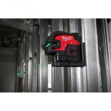 Akumuliatorinis lazerinis nivelyras Milwaukee M12 CLL4P-301C žalias 5