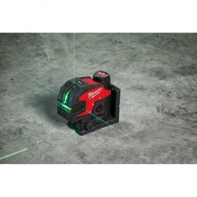 Akumuliatorinis lazerinis nivelyras Milwaukee M12 CLL4P-301C žalias 6