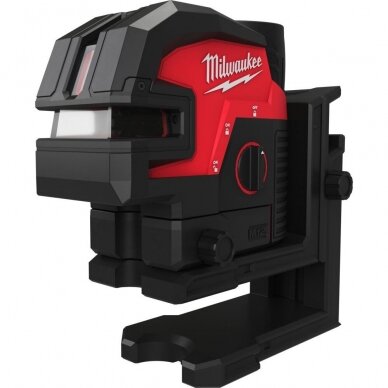 Akumuliatorinis lazerinis nivelyras Milwaukee M12 CLL4P-301C žalias 2