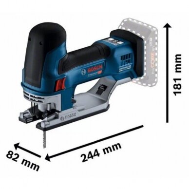 Akumuliatorinis siaurapjūklis BOSCH GST 18V-155 SC CT Solo 2