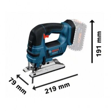 Akumuliatorinis siaurapjūklis BOSCH GST 18V-LI B 1