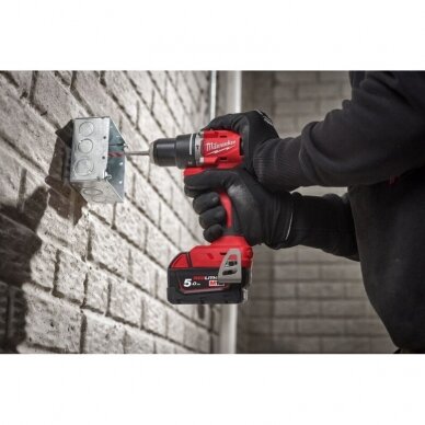 Akumuliatorinis smūginis gręžtuvas Milwaukee M18 BLPDRC-502C 6