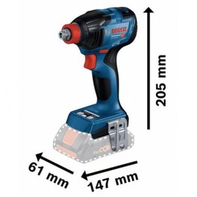 Akumuliatorinis smūginis suktuvas/veržliasukis BOSCH GDX 18V-210 C LB 2