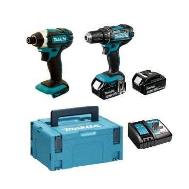 Akumuliatorinių įrankių komplektas MAKITA DLX2127T+