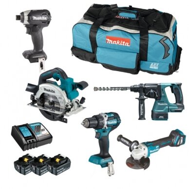 Akumuliatorinių įrankių rinkinys MAKITA DLX006+