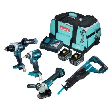 Akumuliatorinių įrankių rinkinys MAKITA DLX4157TX1