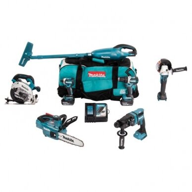 Akumuliatorinių įrankių rinkinys MAKITA DLX7017GX1 1