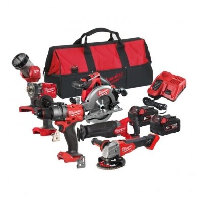 Akumuliatorinių įrankių rinkinys Milwaukee M18 FPP6F3-502B