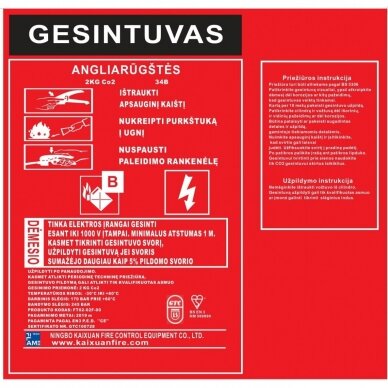 Angliarūgštės gesintuvas 2 kg 3