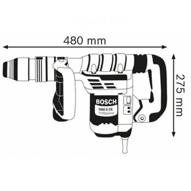 Atskėlimo plaktukas BOSCH GSH 5 CE 1