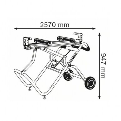 Darbo stalas su ratukais BOSCH GTA 2500W 1