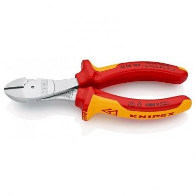 Didelės svertinės jėgos kirpimo replės KNIPEX 7406 160 mm