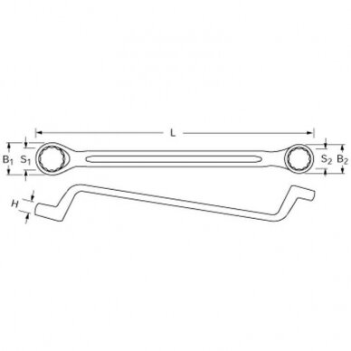 Dvikilpis veržliaraktis PROXXON SlimLine 14*15 1