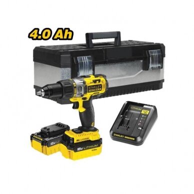 Akumuliatorinis suktuvas-gręžtuvas Stanley 2x4Ah 26/3-K625M2 18V