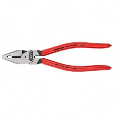 Kombinuotos didelės svertinės jėgos replės KNIPEX 0201 180 mm 1