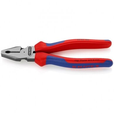 Kombinuotos didelės svertinės jėgos replės KNIPEX 0202 180 mm