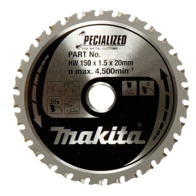 Pjovimo diskas metalui MAKITA 150x20x1,6mm 52T Alu