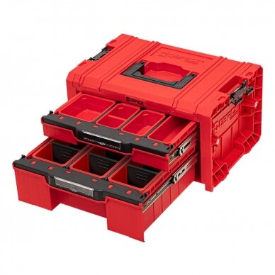 QBRICK PRO įrankių dėžė su 2 stalčiais 2.0 EXPERT RED 3