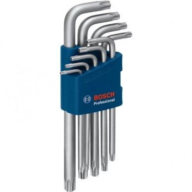 Šešiakampių raktų rinkinys BOSCH Torx 1600A01TH4