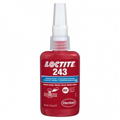 Sriegių fiksatorius vidutinio tvirtumo LOCTITE 243 50ml