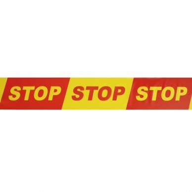 STOP juosta 100m x 100mm raudona/geltona 1