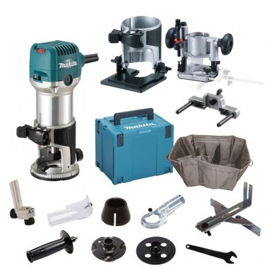 Vertikali freza MAKITA RT0702CX2J su priedais